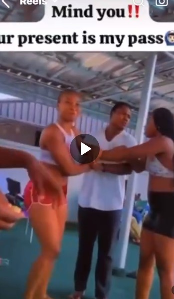 “He Is My Man, You Can Not Take Her Away From Me” – Two Lovely Friends Nearly Fight Over A Guy In Bar (Watch Video)