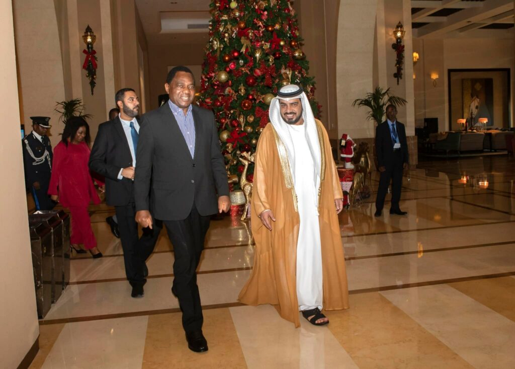 Zambia President Hakainde Hichilema in Dubai his cup of coffee (see photos)