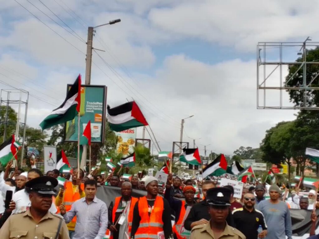 Malawians in solidarity march in support of Palestine, asks Chakwera to call off plans to open embassy in Jerusalem