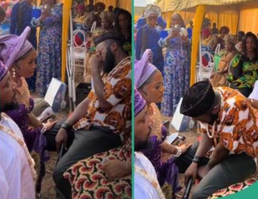 Groom Watches as His Bride, Her Mother and Brother Shed Tears During Wedding Ceremony (Watch Video)