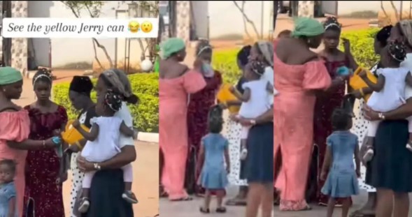 Drama As Dad Wipes Off Daughter’s Make Up In Front Of Church, Embarrasses Her (Watch Video)