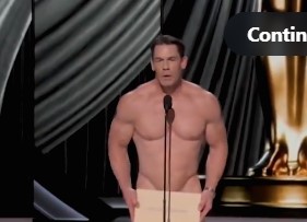 John Cena goes on stage n@ked while presenting the Oscars 2024