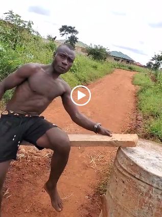 Malawian Man Mount His Own Road Brock And Asks Road Users To Pay (Watch Video)