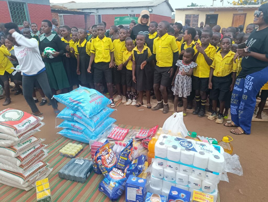 Zambia socialite Mutale Mwanza donates assorted food items to Zoe Foundation (see photos)