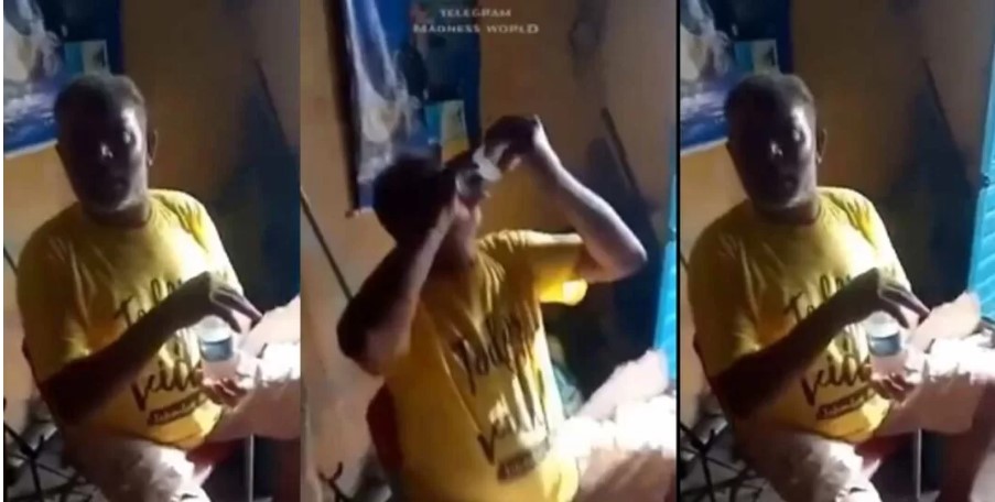 Man Drinks Poison In The Presence Of His Friends To Impress Them; Dies On The Spot (Watch Video)