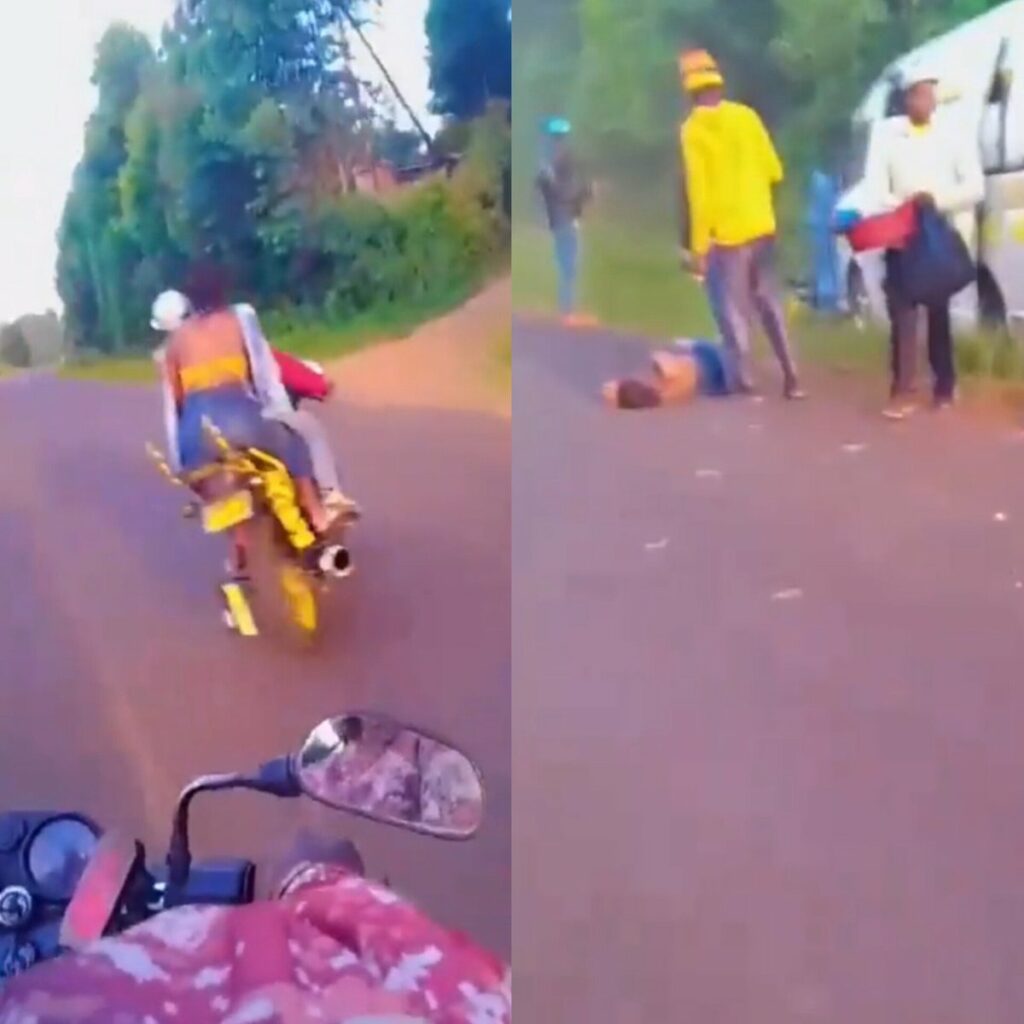 Viral Video Shows Tragic Accident in Kenya Involving Two Lovers on Motorbike Hit By PSV Vehicle (Watch)