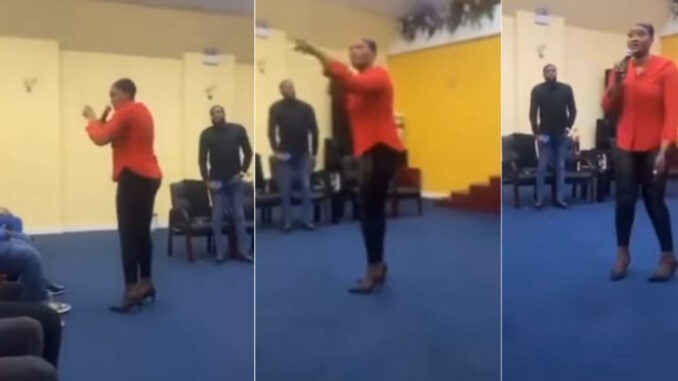 Video trends as pastor’s wife lays heavy curses on church members for refusing to send money to celebrate her birthday (Watch Video)
