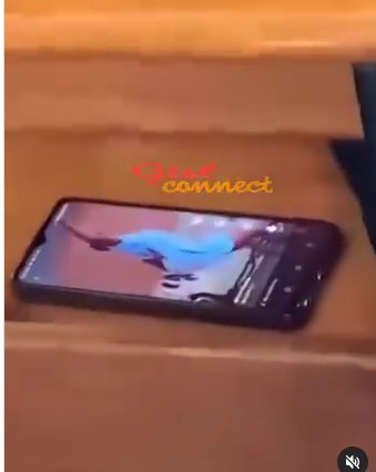 Watch the Viral video showing man watching a lady twerking hard on phone during church service (Watch Video)