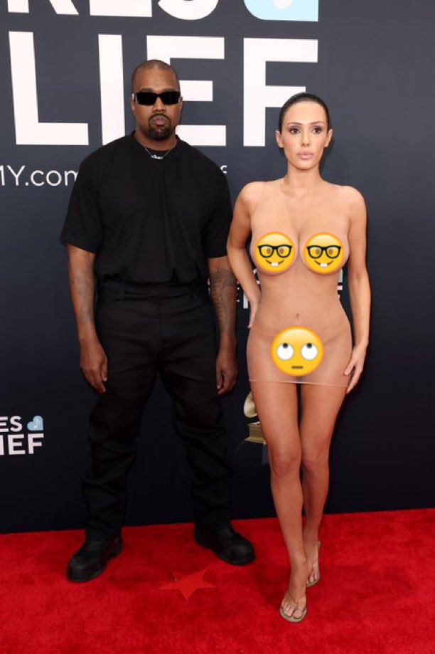 Kanye West Kicked Out of Grammy Awards as Wife Bianca Censori Shocks in See-Through Dress with Nothing Underneath (Watch Video)