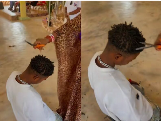Drama as woman uses scissors to cut man’s dreadlocks in church (Watch Video)