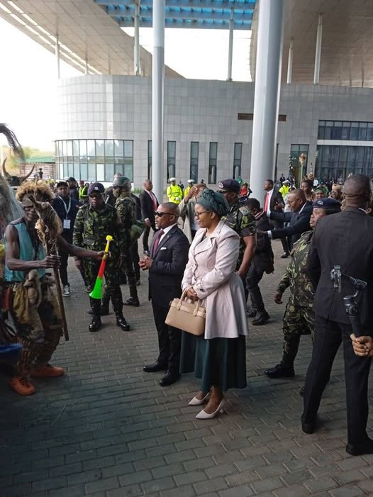 Michael Usi Arrives at BICC to Launch Presidential Bid