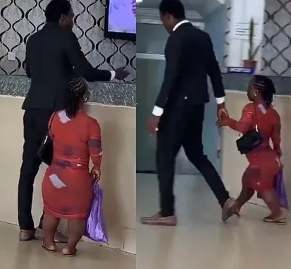 This Man Has No Mercy|| Man In Suit Filmed Booking A Lodging Room With A Dwarf Woman