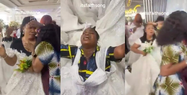 Drama in church as single women dress like brides to pray for husbands (Watch Video)