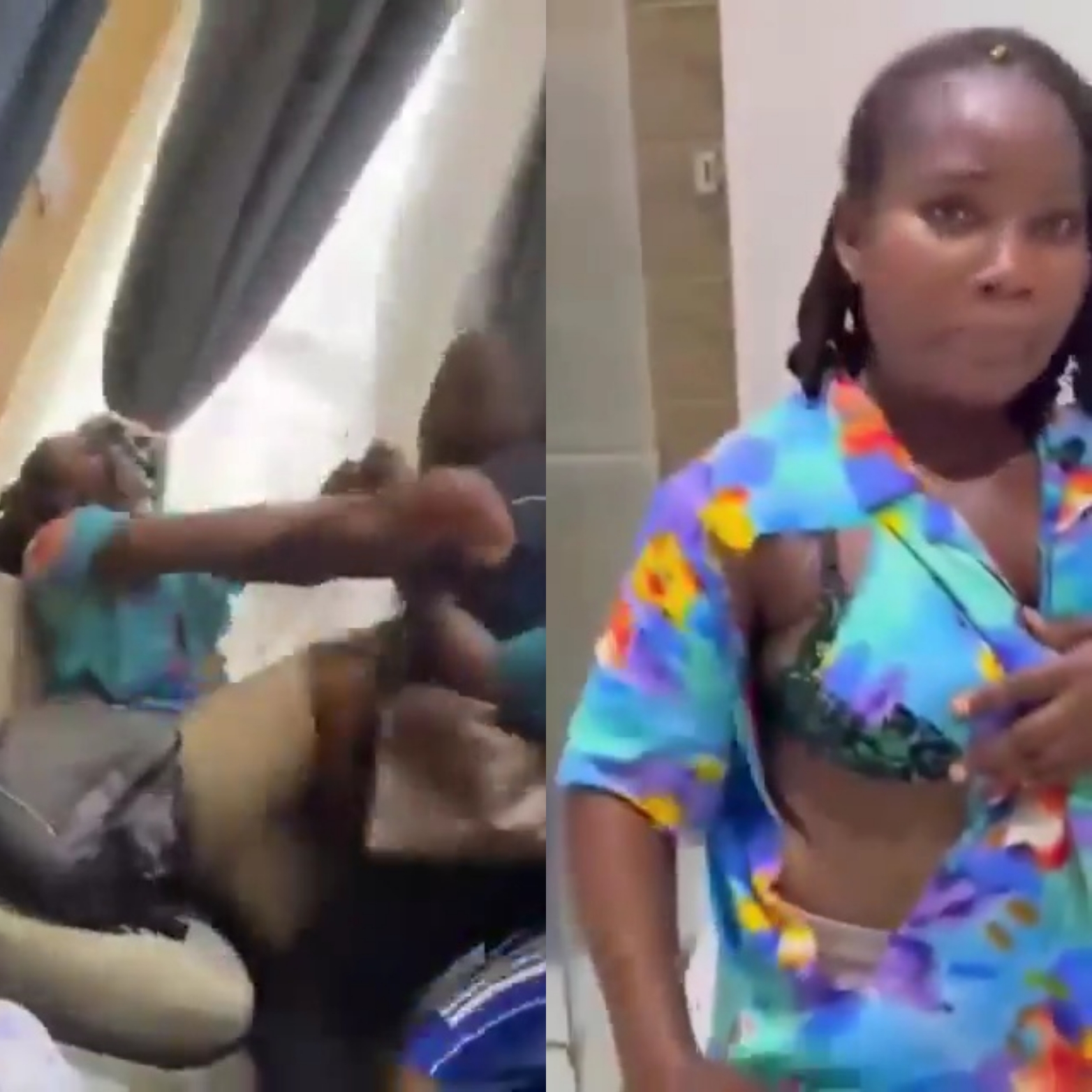 Watch video of fight between a male Nollywood producer and a female crew member during movie filming (video)