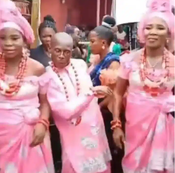 Man goes viral after marrying two wives on the same day (Watch Video)
