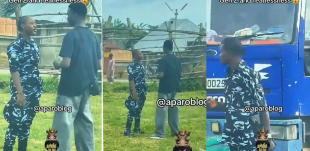 He Is Bold!! Watch viral video of a man proposing female police officer in public (VIDEO)