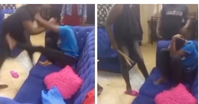 Four Ladies Unite To Beat Another Lady For Snatching Their Boyfriends (See Photos)