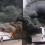 Ngwangwa Bus Catches Fire in Chikwawa Mountains