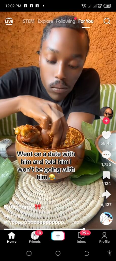 Drama as man orders food only for himself after date refuses to follow him home (Watch Video)