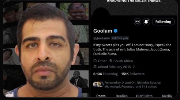 Controversial X Account Operator ‘Goolammv’ Mohammed Vawda Found Dead in Sandton Hotel Ahead of Arrest