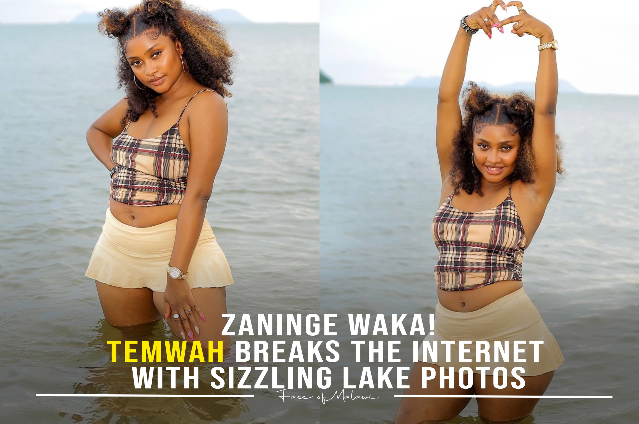Temwah Sends Social Media Into a Meltdown with Sizzling Lake Malawi Photos
