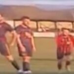 WATCH// Footballer sacked by club and arrested after brutally elbowing his opponent