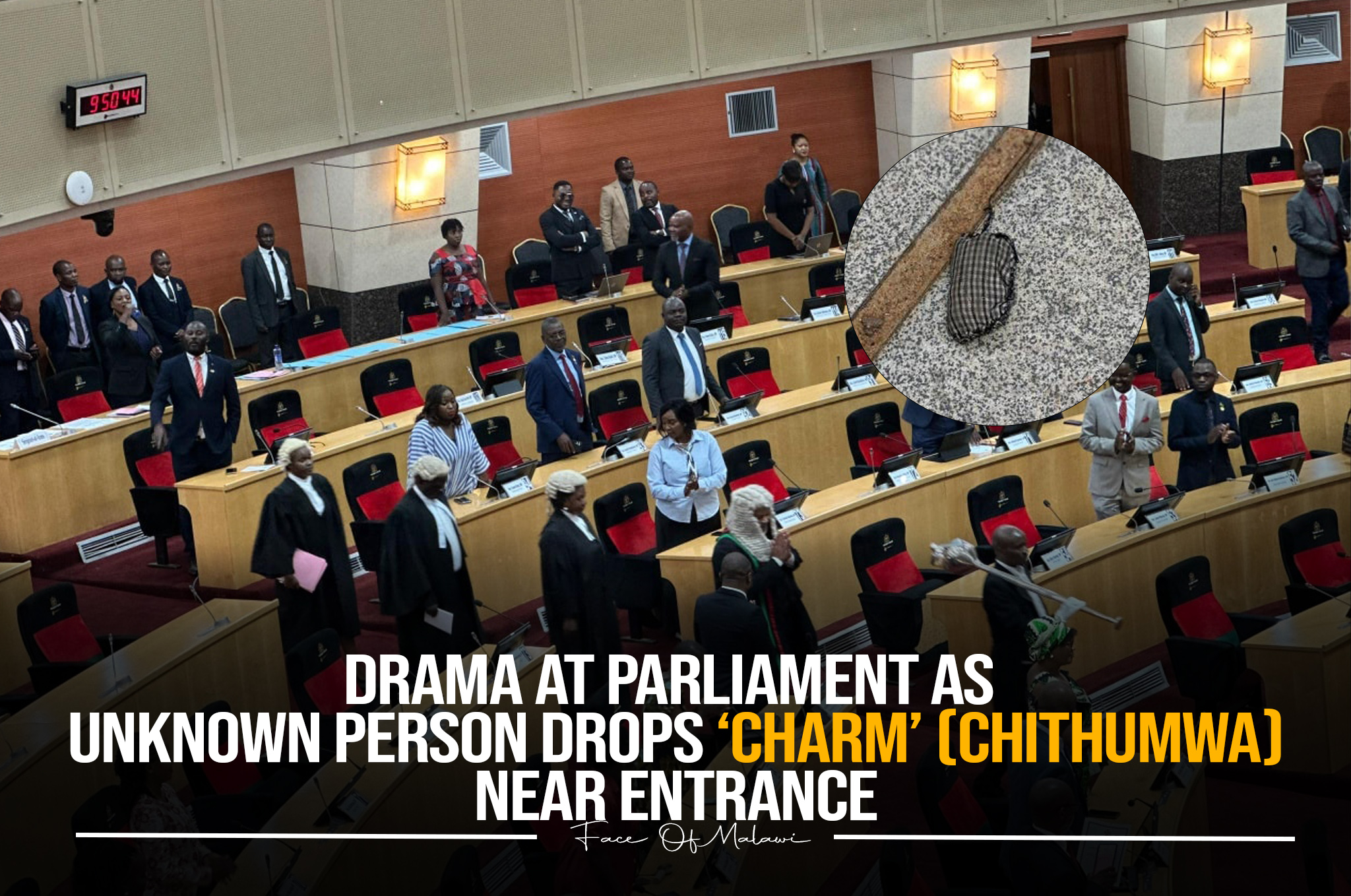 Drama at Parliament as Unknown Person Drops ‘Charm’ (Chithumwa) Near Entrance