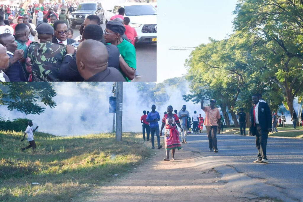 Chaos Erupts at Kamuzu Day Commemorations as Police Fire Tear Gas at MCP Supporters