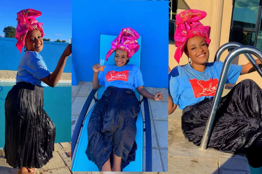 Miracle Chinga Returns to Swimming Pool Fully Covered After Viral Mini-skirt Backlash