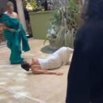 DRAMA//Bride falls at her wedding while dancing to Chris Brown’s song (watch video)
